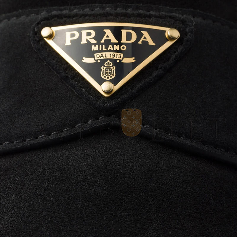 PRADA SUEDE AND WOOL LOAFERS 